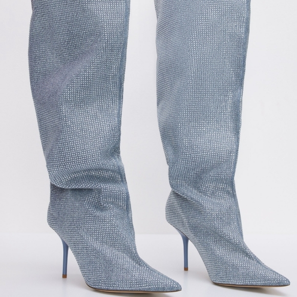 GOOD AMERICAN DIAMOND SLOUCHY BOOT - Picture 1 of 4